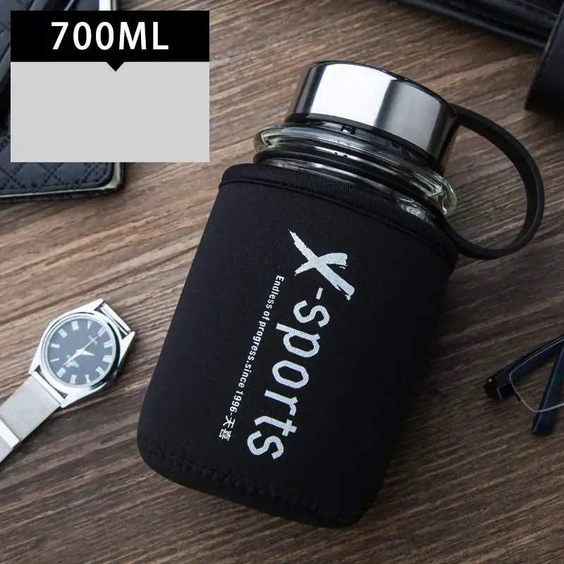 Black Glass Travel Tea Flask