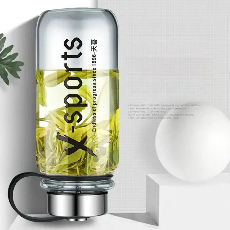 Black Glass Travel Tea Flask