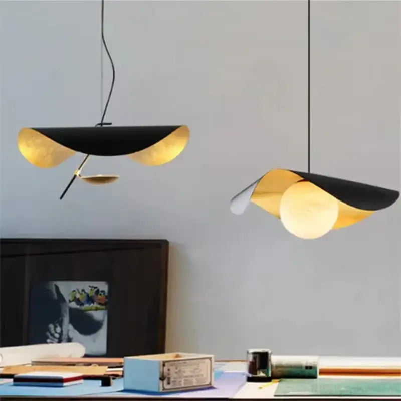 White Black Pendant Light
