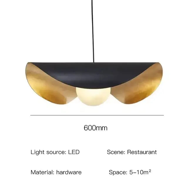 White Black Pendant Light