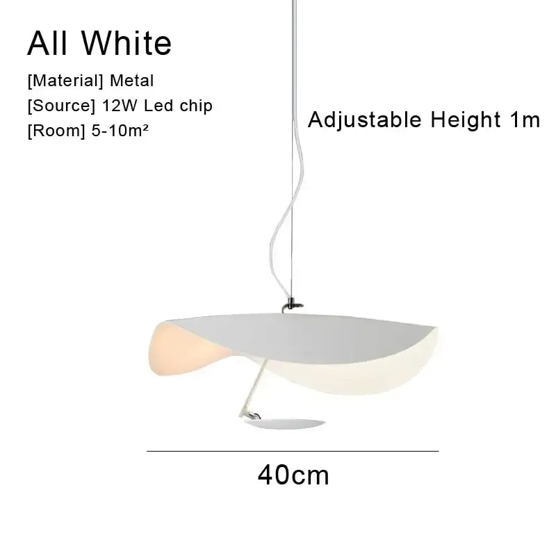 White Black Pendant Light