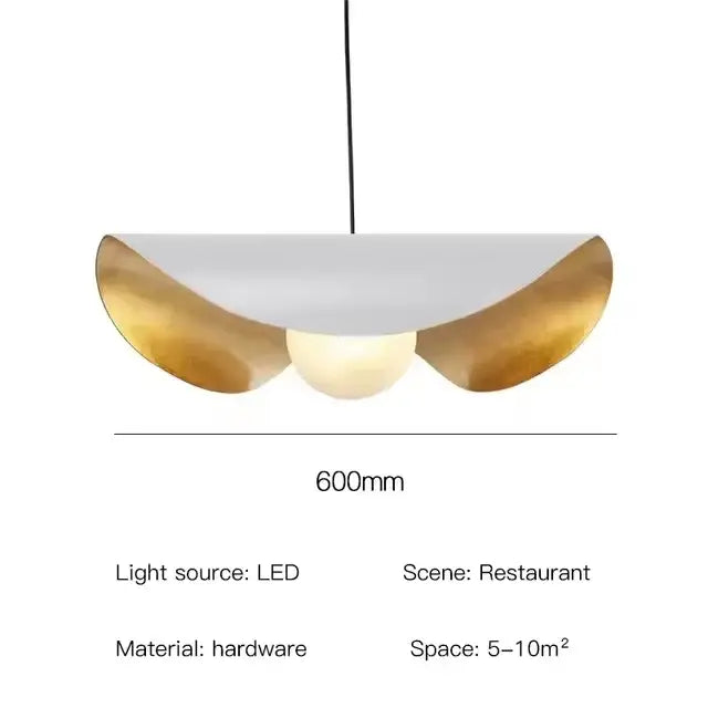 White Black Pendant Light