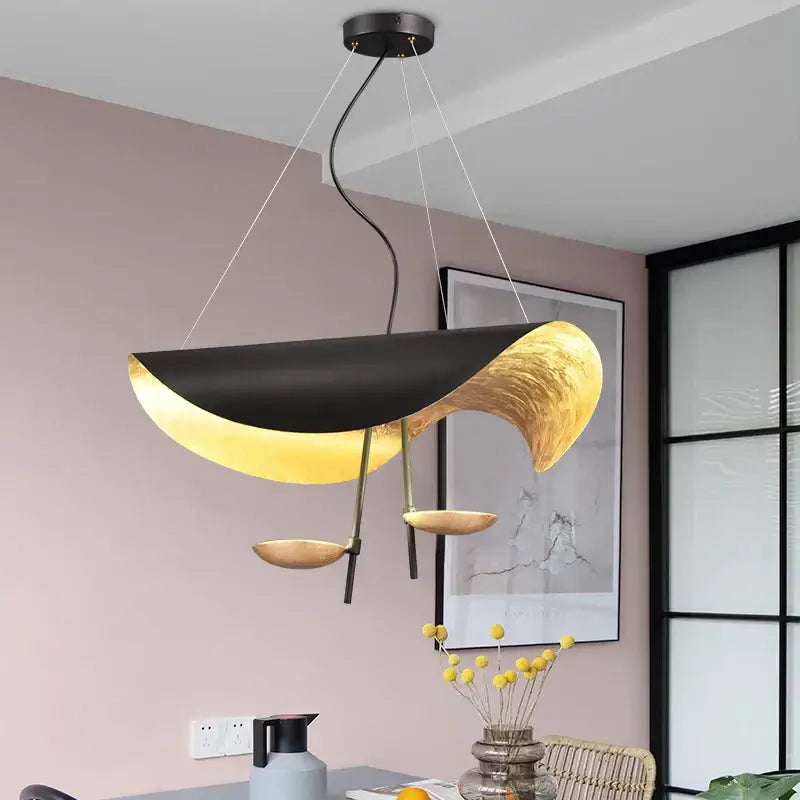 White Black Pendant Light