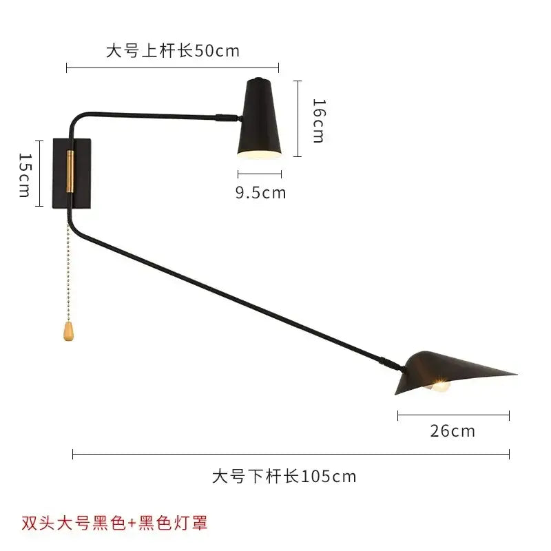 Black Gold Double Wall Sconce