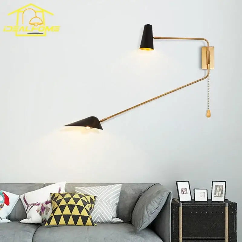 Black Gold Double Wall Sconce