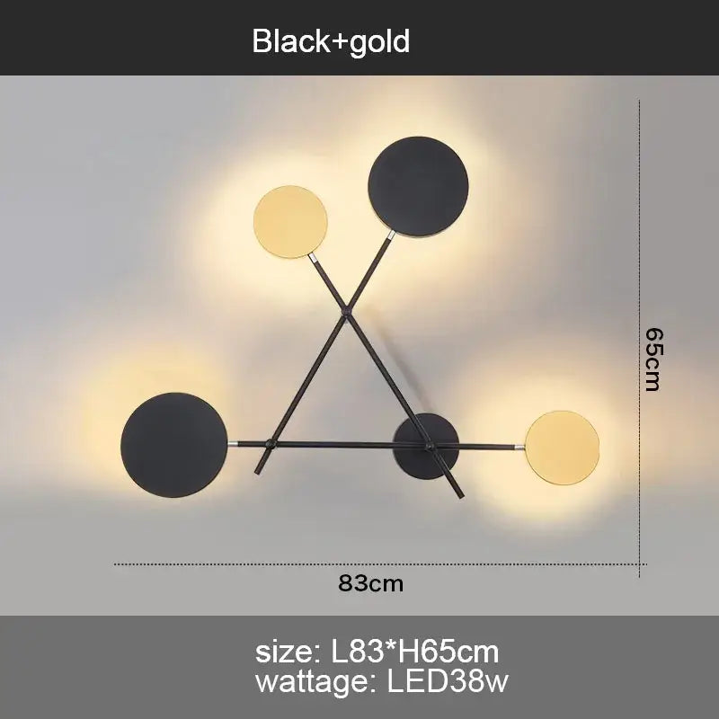 Black Gold Rotating Sconce