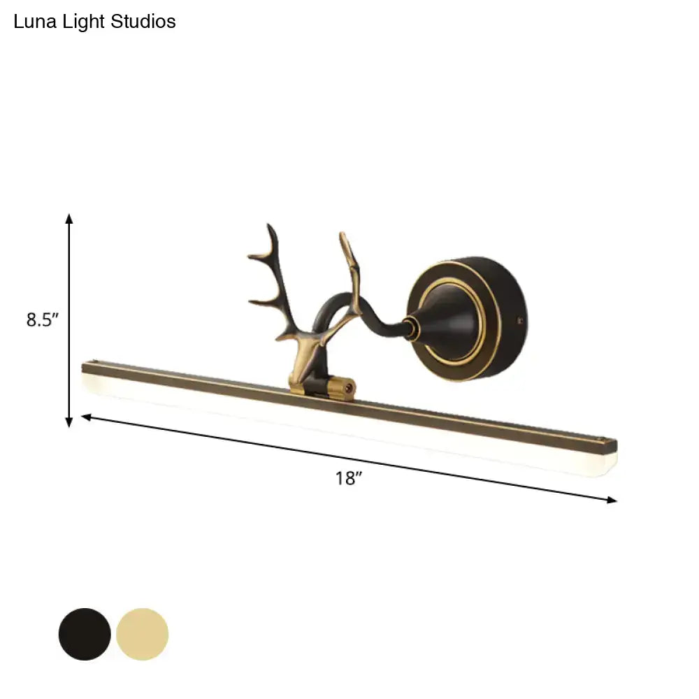 Black Gold Antler Light