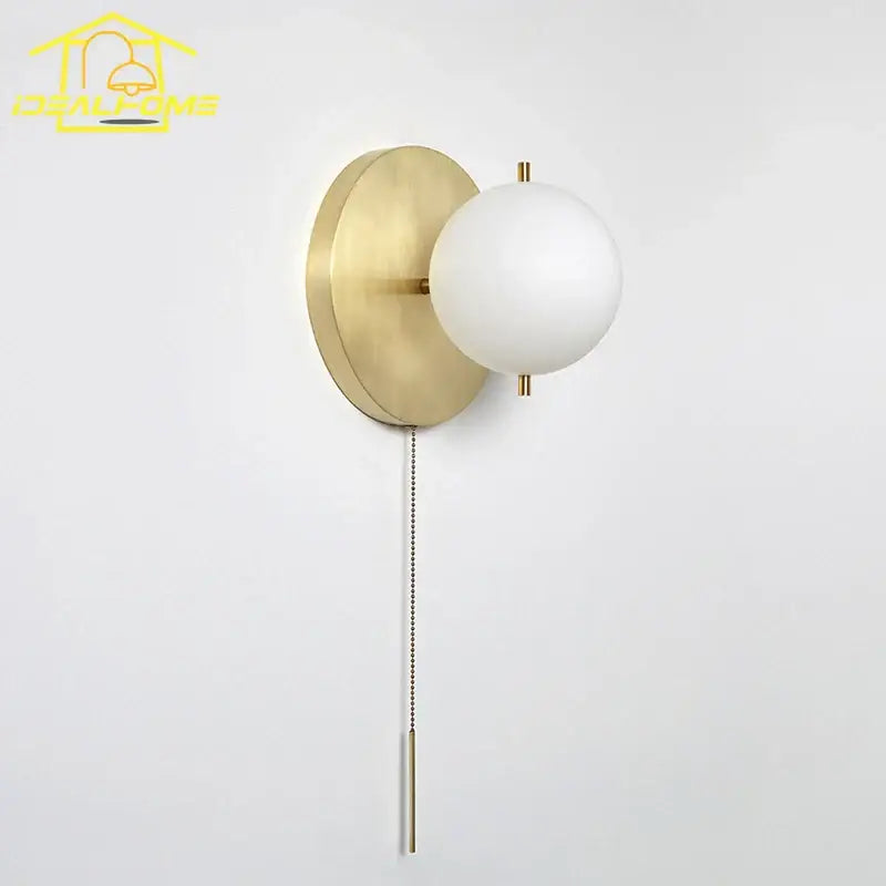 Black Gold Glass Sconce Iron Frame