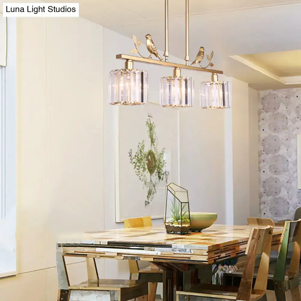 Crystal Drum Pendant Light