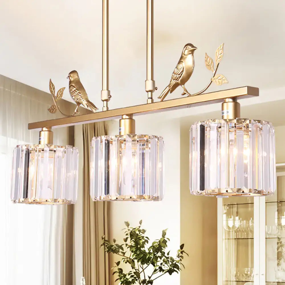 Crystal Drum Pendant Light