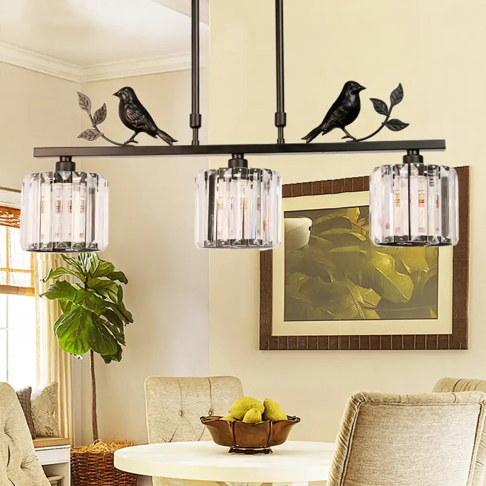 Crystal Drum Pendant Light