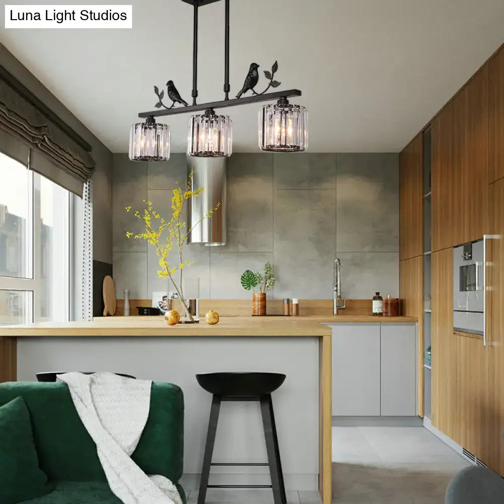 Crystal Drum Pendant Light