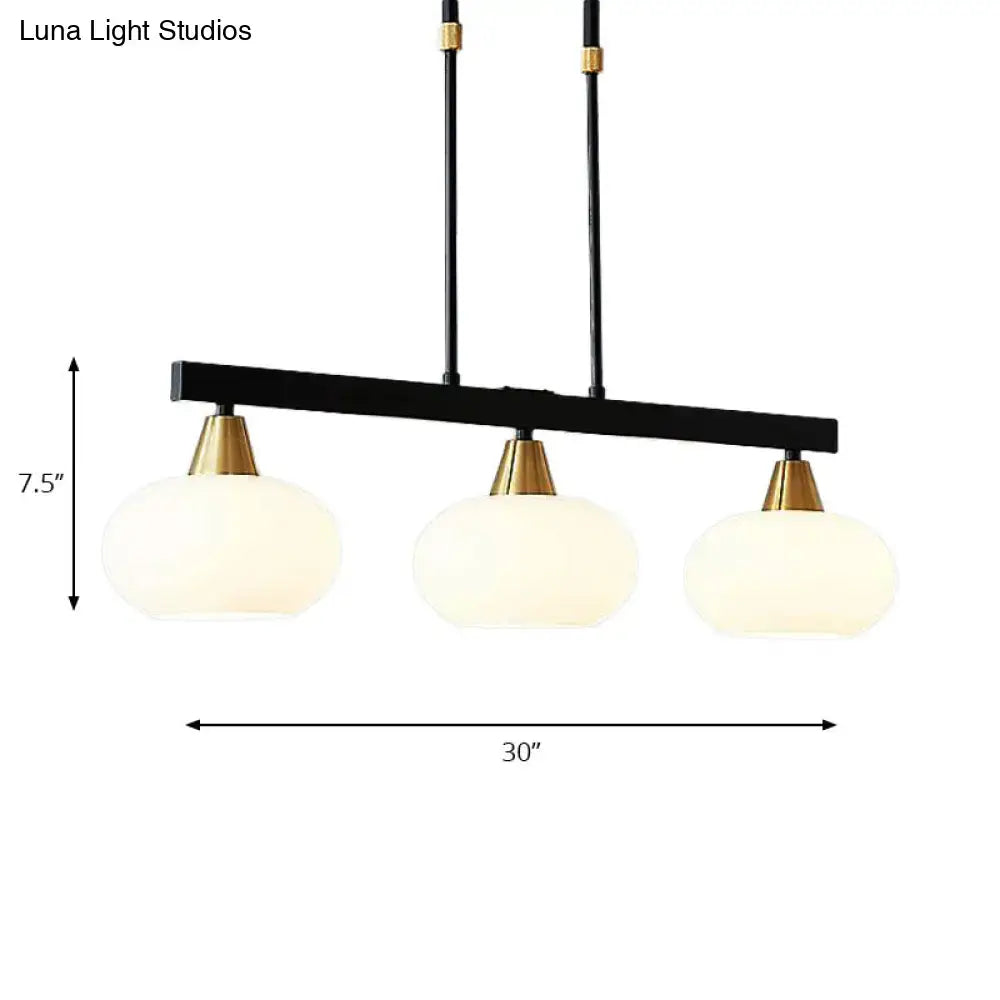 Black Gold Oval Chandelier