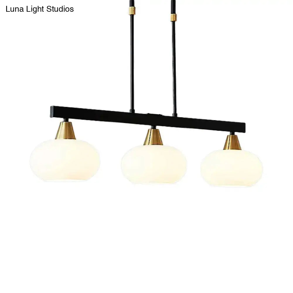 Black Gold Oval Chandelier