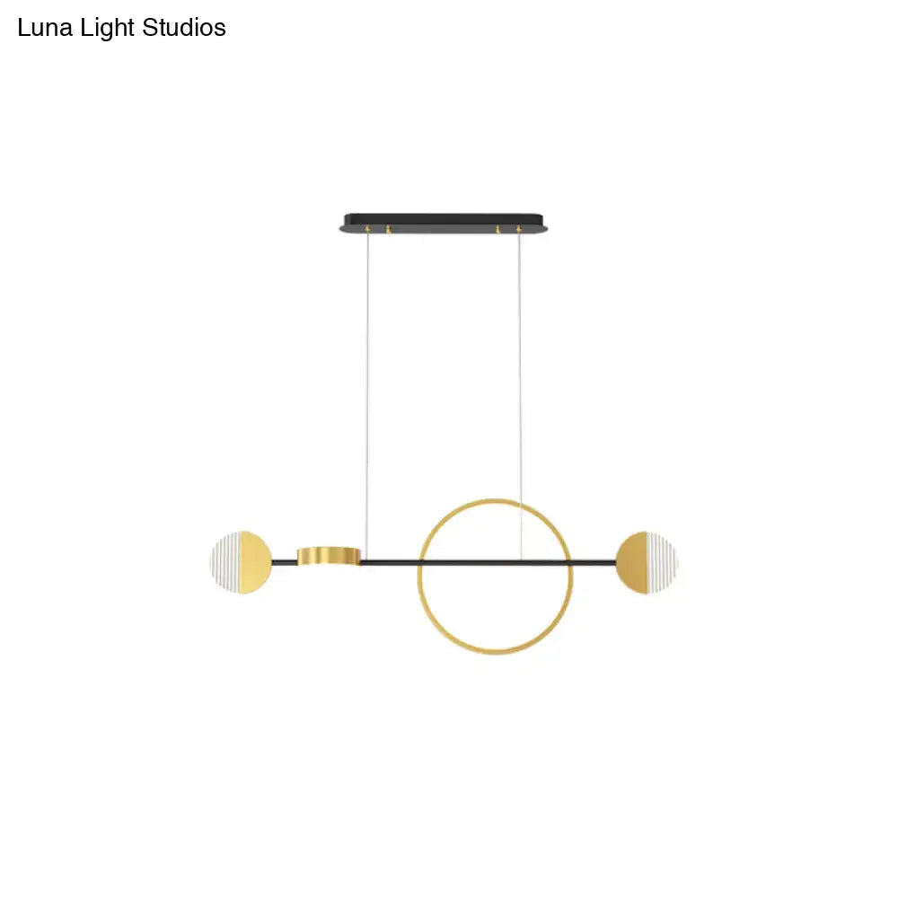 Gold Metal Island Pendant