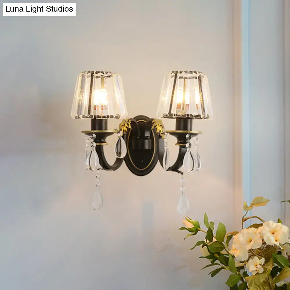 Black Gold Crystal Lamp