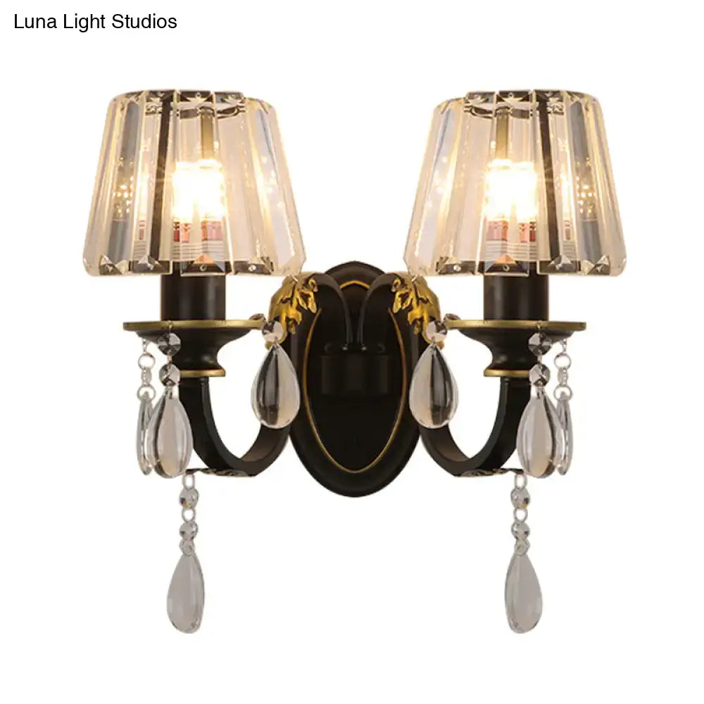 Black Gold Crystal Lamp