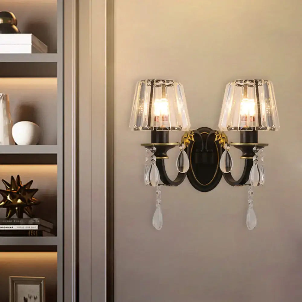 Black Gold Crystal Lamp