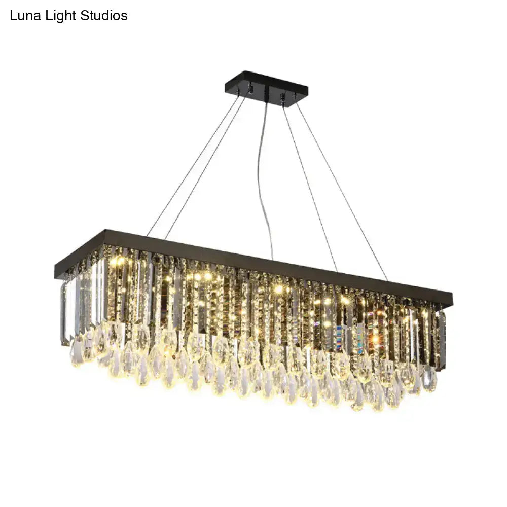 Chrome Dripping Crystal Dimmable Pendant Light
