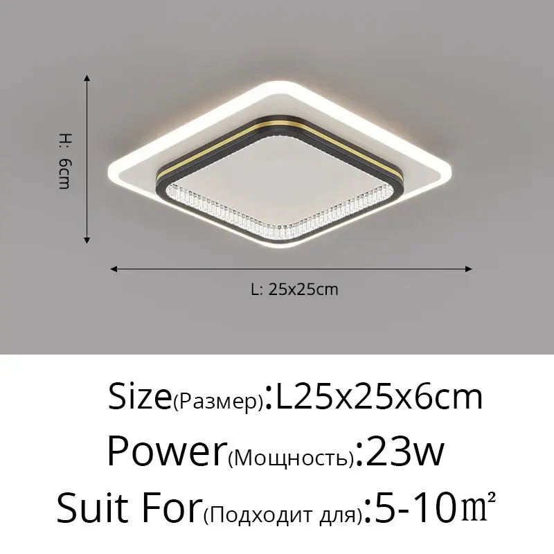 Black Crystal Ceiling Light Over 20 LED Bulbs