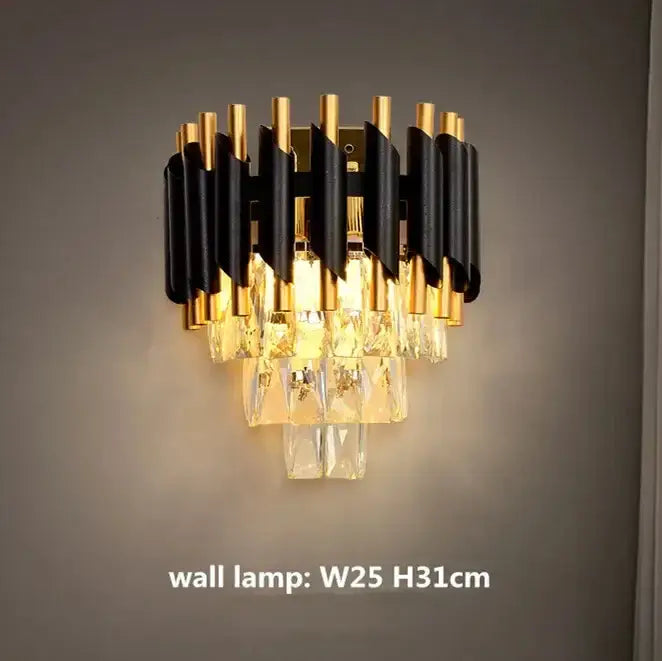 Black Crystal 100cm Pendant Chandelier