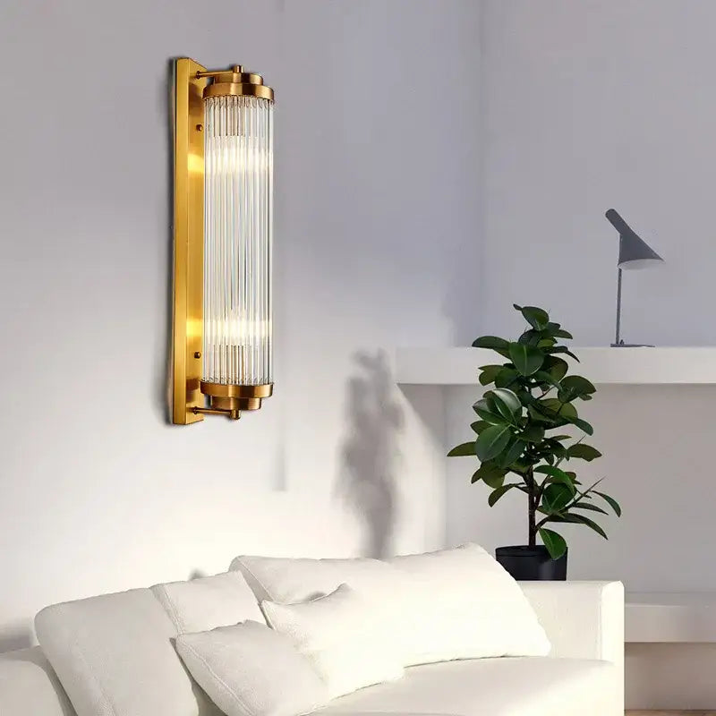 Black Gold LED Wall Lamp for Living Rooms