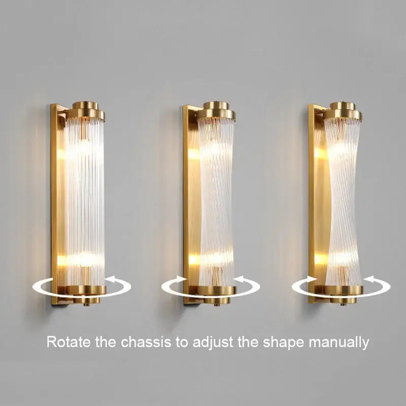 Black Gold LED Wall Lamp for Living Rooms