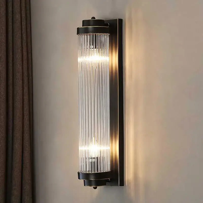 Black Gold LED Wall Lamp for Living Rooms