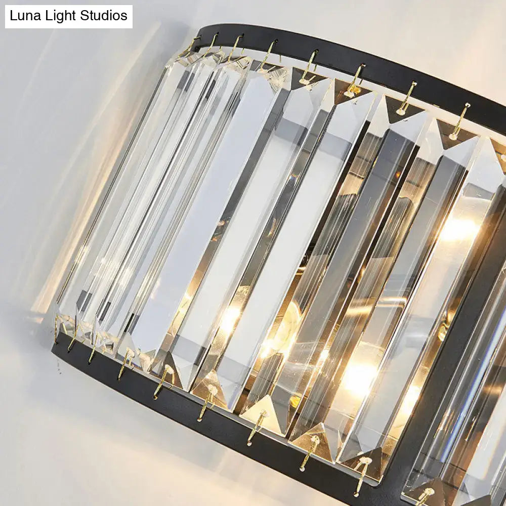 Gold Crystal Wall Sconce Black-Gold E12-E14
