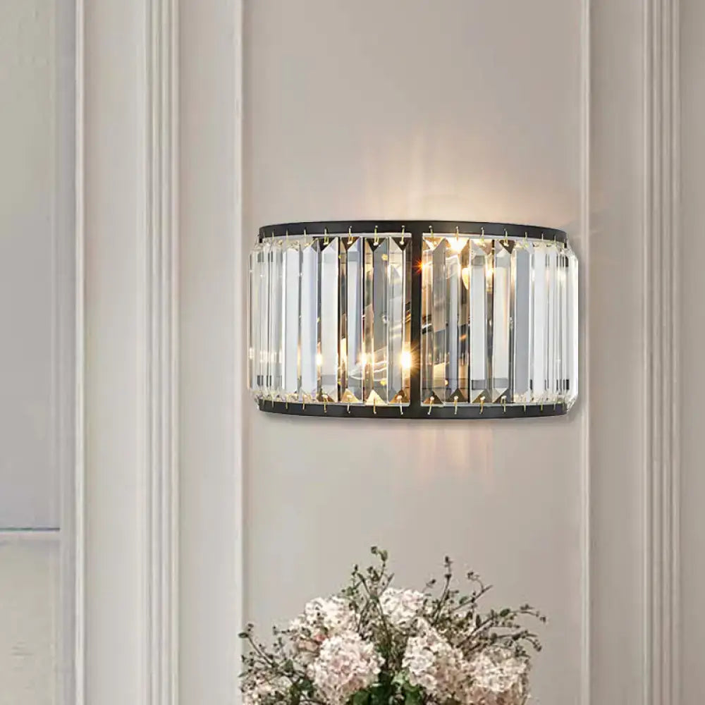 Gold Crystal Wall Sconce Black-Gold E12-E14