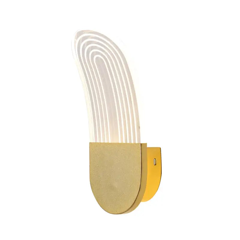 Gold Curved LED Sconce
