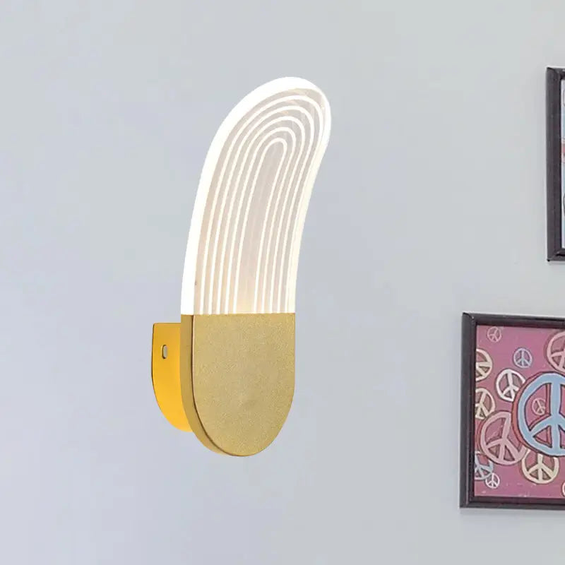 Gold Curved LED Sconce