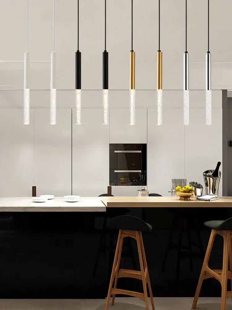 Gold Cylinder Pendant Light