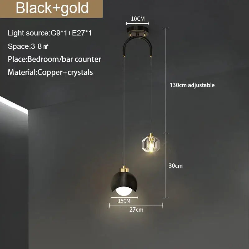 Gold Crystal Round Nordic Chandelier