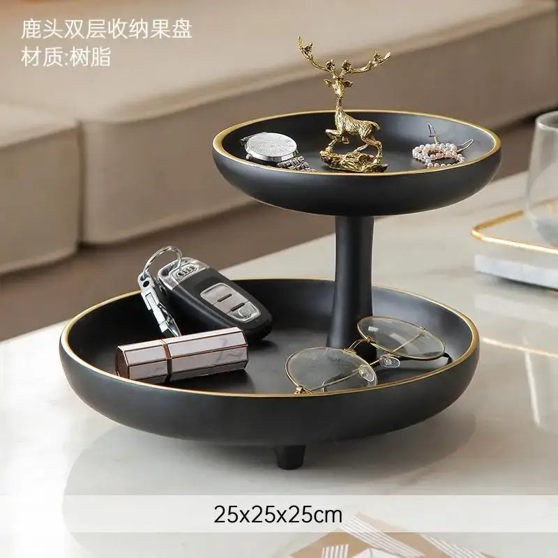 Black Gold Tray Table