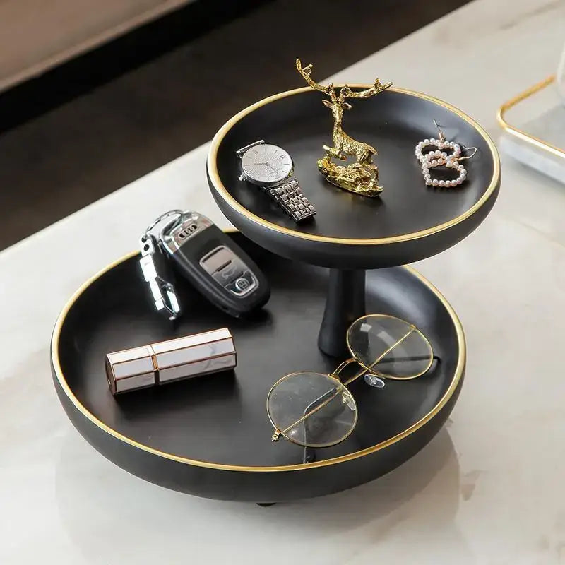 Black Gold Tray Table