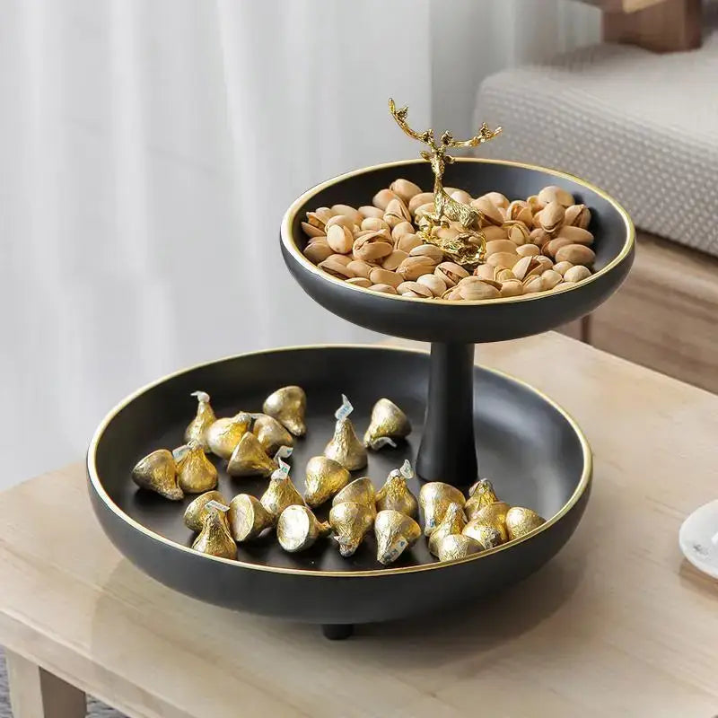 Black Gold Tray Table