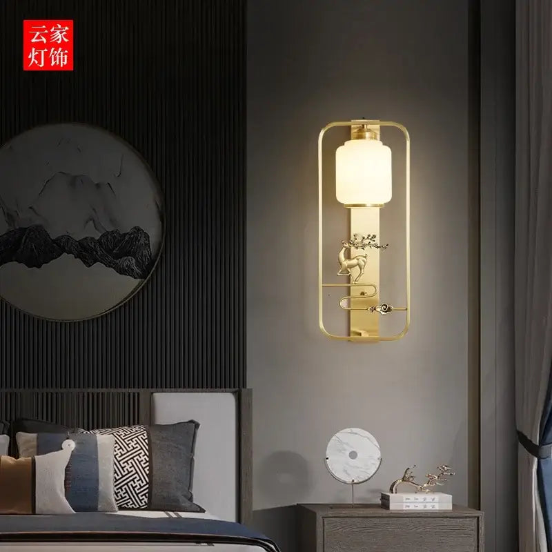 Black Gold Elk Sconce
