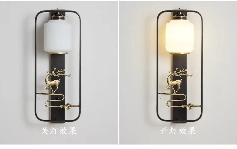 Black Gold Elk Sconce