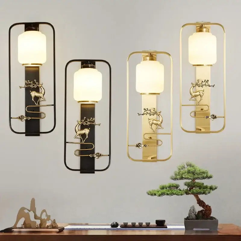 Black Gold Elk Sconce