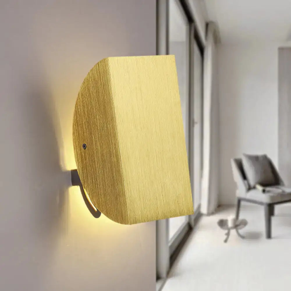 Black Gold Semicircle Wall Sconce