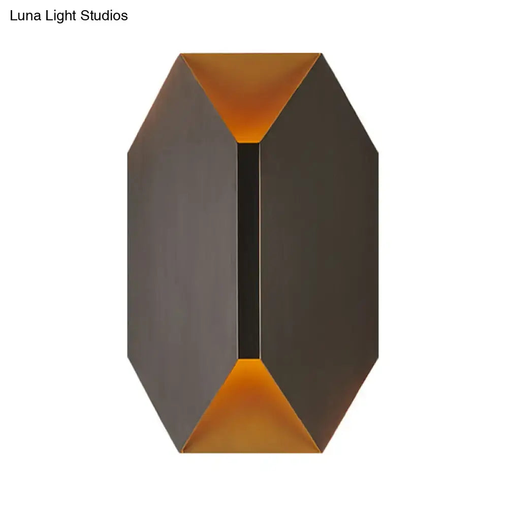 Black Metal Geometric Wall Lamp