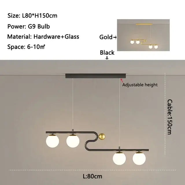 Glass Ball Pendant Light Star or White Glass