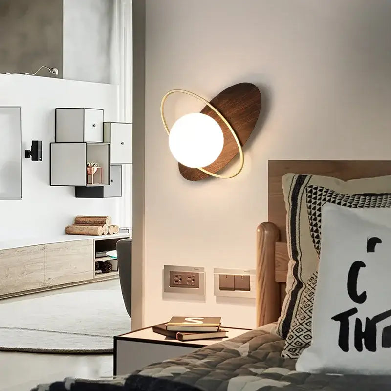 Black Gold Nordic Bedroom Wall Sconce