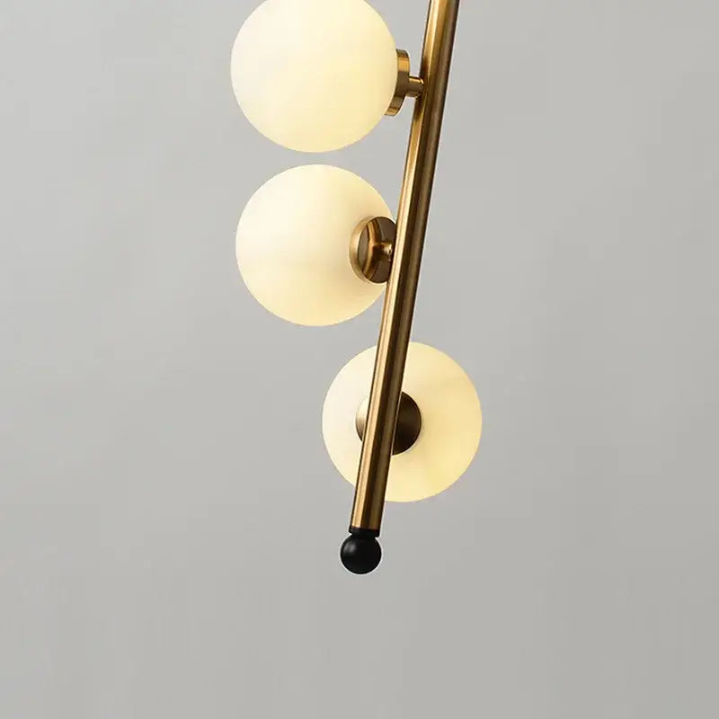 Black Gold Pendant Light with Six-Head Design