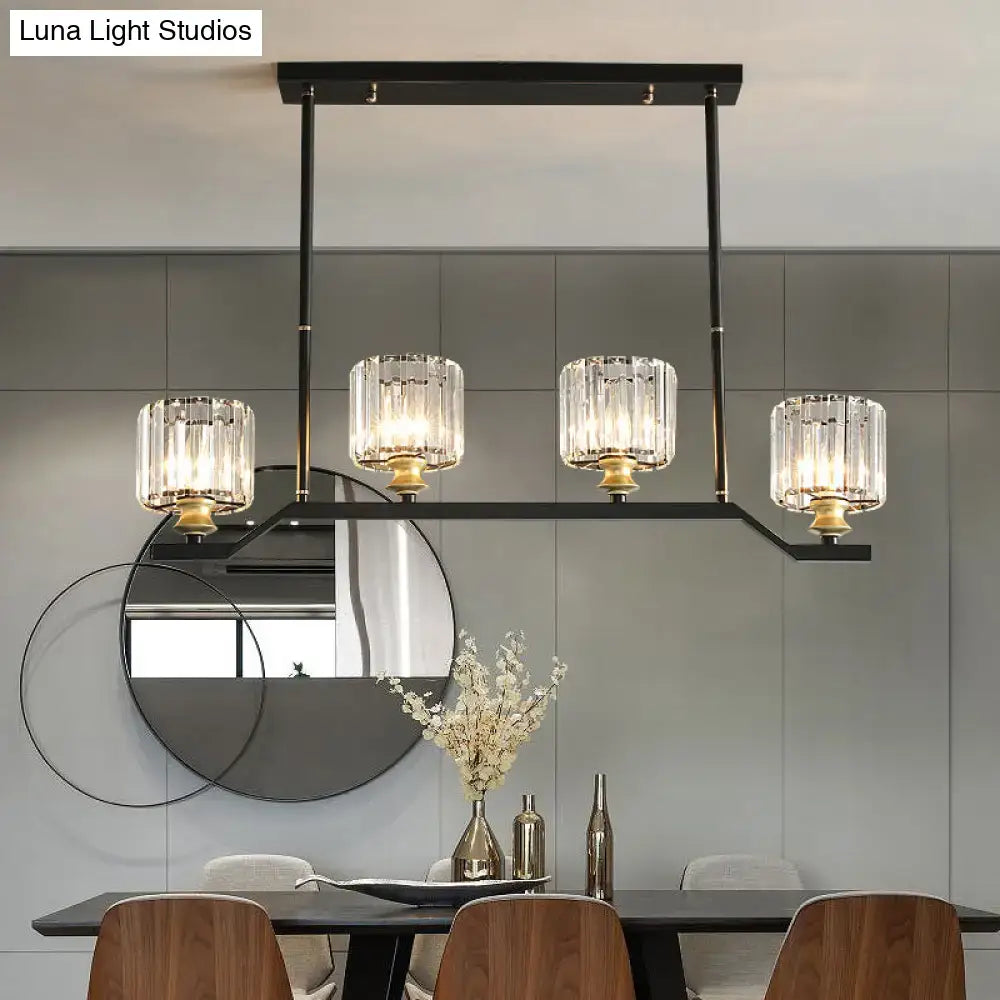 Crystal Black Island Pendant