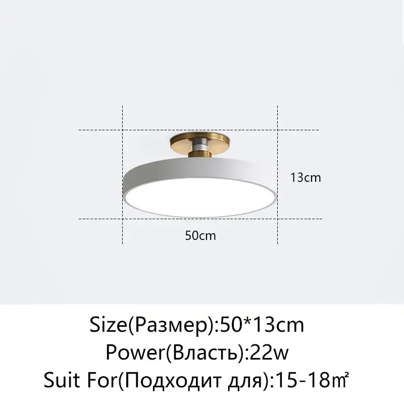 Black Circular Ceiling Light