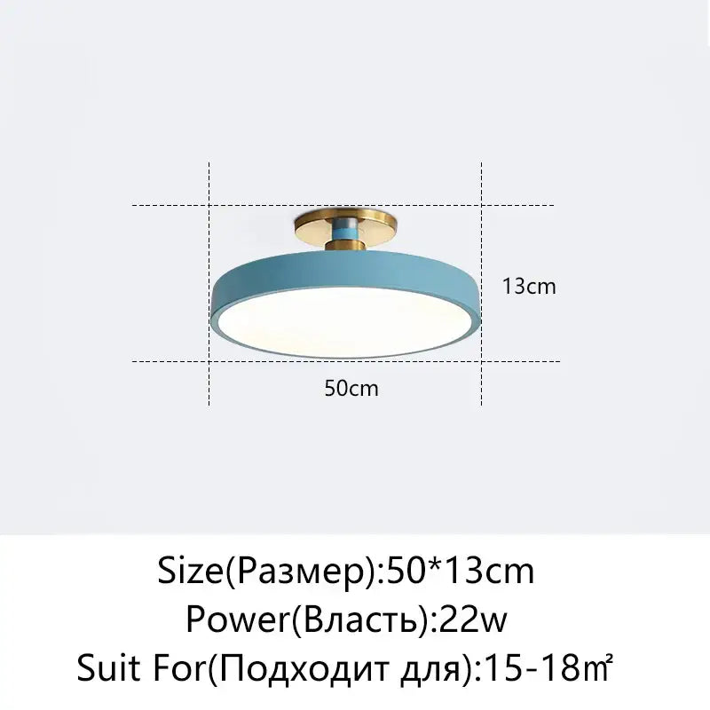 Black Circular Ceiling Light