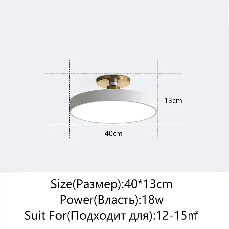 Black Circular Ceiling Light