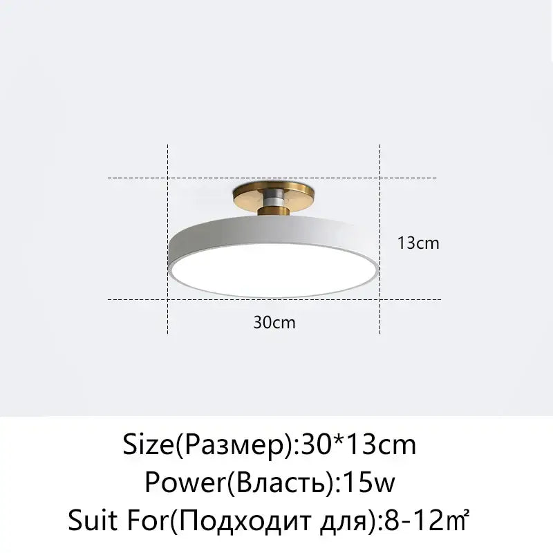 Black Circular Ceiling Light